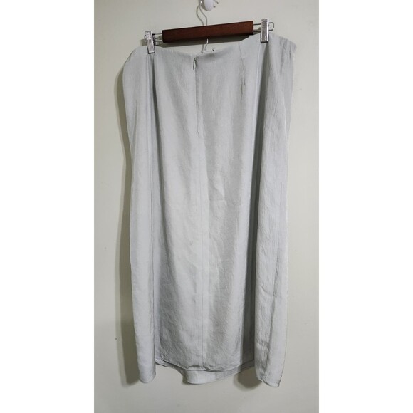 Vince Women’s Overlap long Skirt Size 16 Color Grey-green - Picture 4 of 9